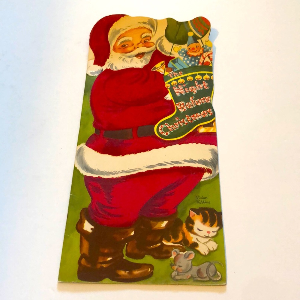 The Night Before Christmas 1949 Flocked edition illustrations by Vivian
